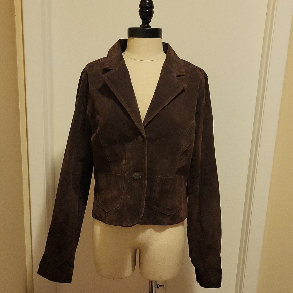 BB Dakota Juniors Brown Suede Leather Lined Jacket